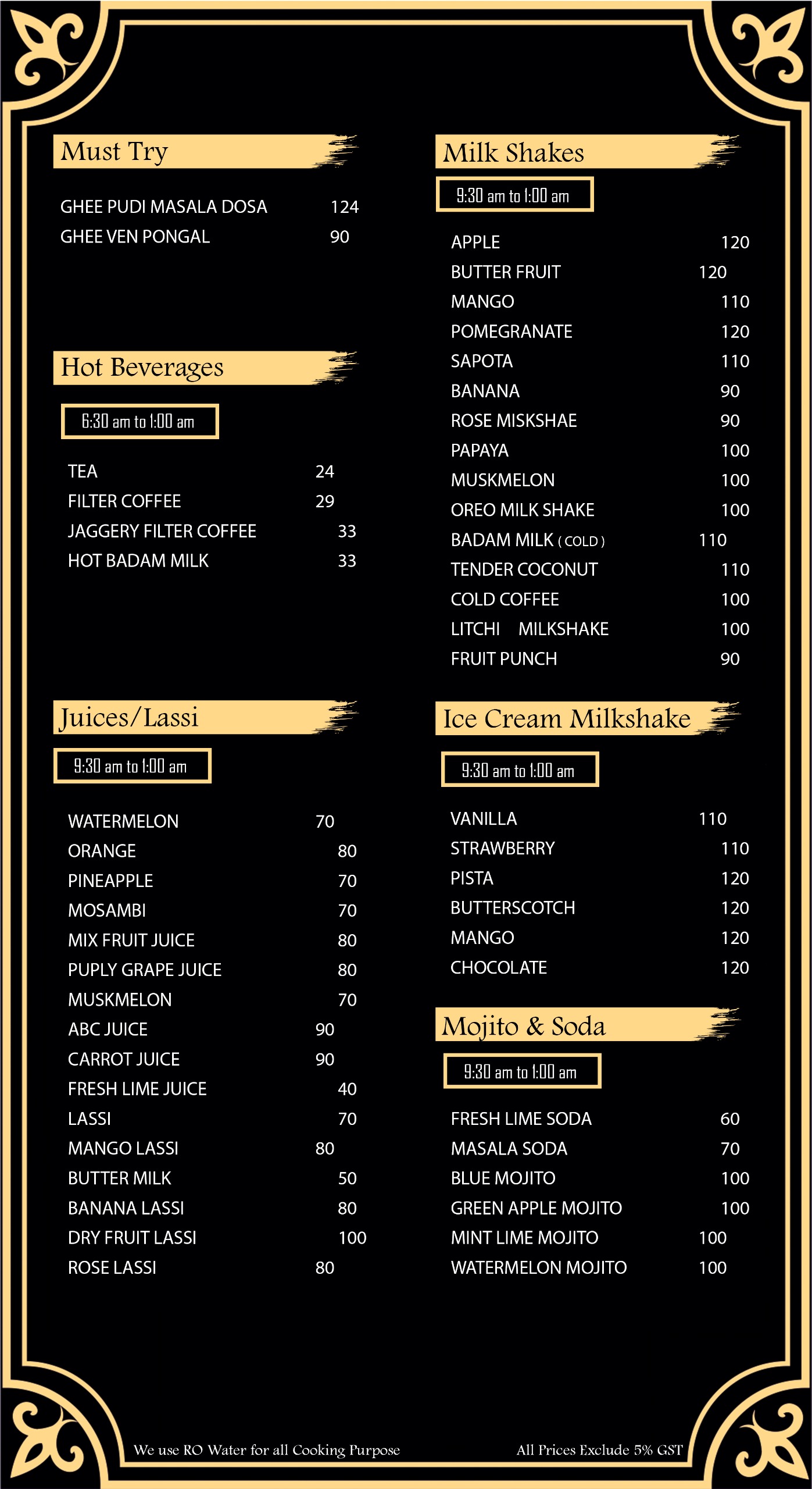 Traditional Menu Page 2